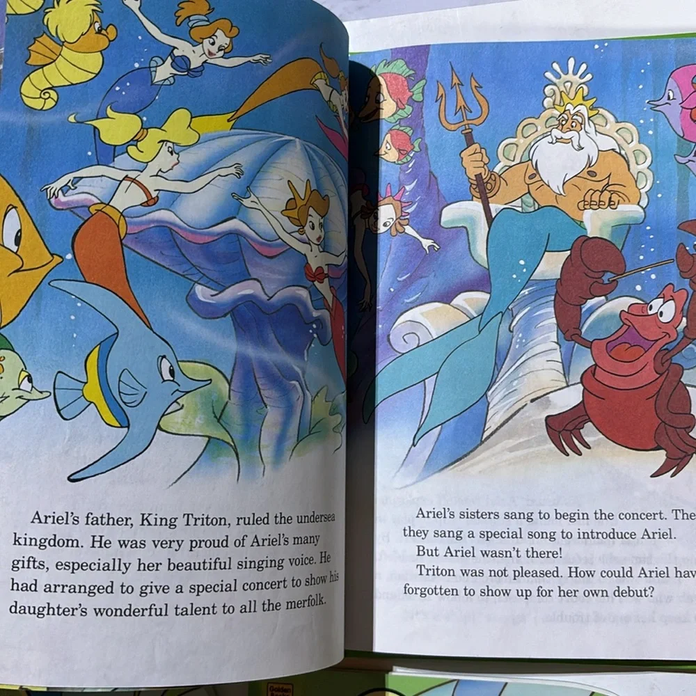 THE LITTLE MERMAID BOOK COLLECTION VINTAGE 90s Disney Flounders Gift